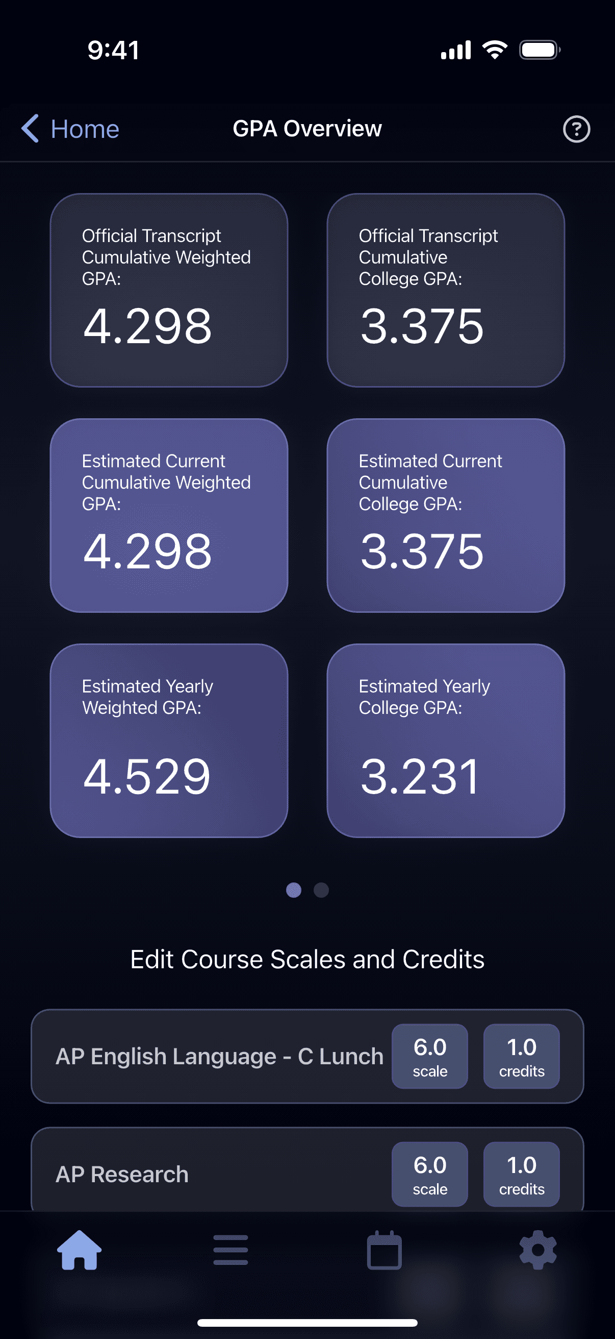 Grayd app screenshot IMG_8185.PNG - Academic companion app interface